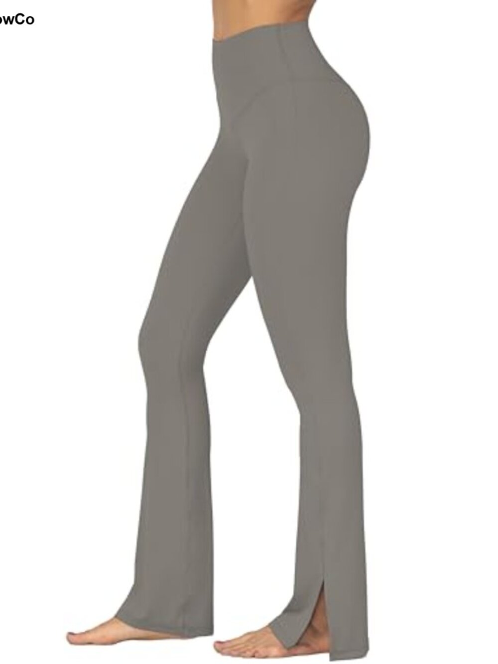 High Waisted Split Hem Flared Leggings Bootcut Yoga Pants